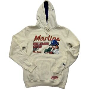 New Era X Big League Chew Marlins Pullover Hoodie Men's Small Cream